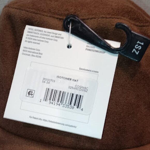 NWT Isotoner Microsuede Sherpa-Brim Bucket Hat Brown Winter Repels Rain & Snow - Picture 5 of 7